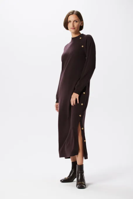 Braunes Wollkleid mit Kaschmir