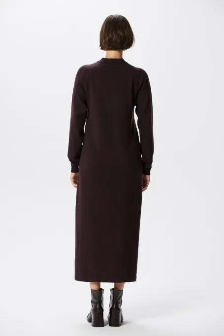 Braunes Wollkleid mit Kaschmir