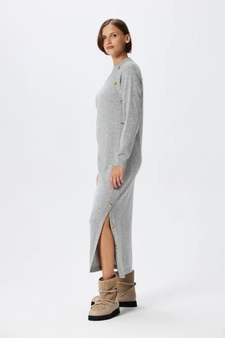 Graues Wollkleid mit Kaschmir
