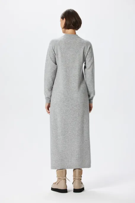 Graues Wollkleid mit Kaschmir