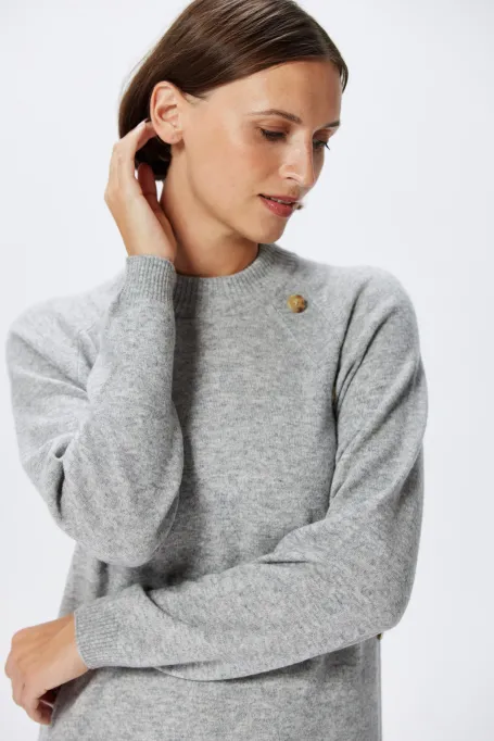 Graues Wollkleid mit Kaschmir