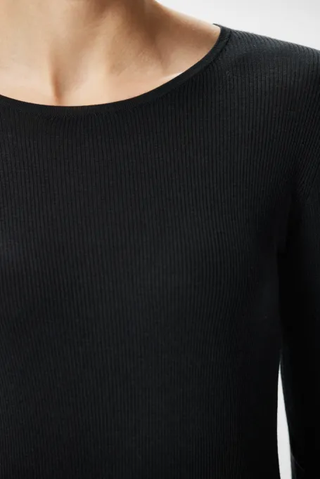 Graue Bluse mit Seide Emilly