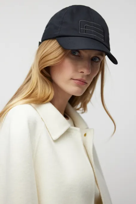 Weiße Doubleface-Jacke mit Seide