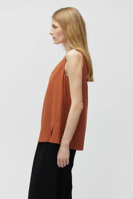 Seidenbluse orange