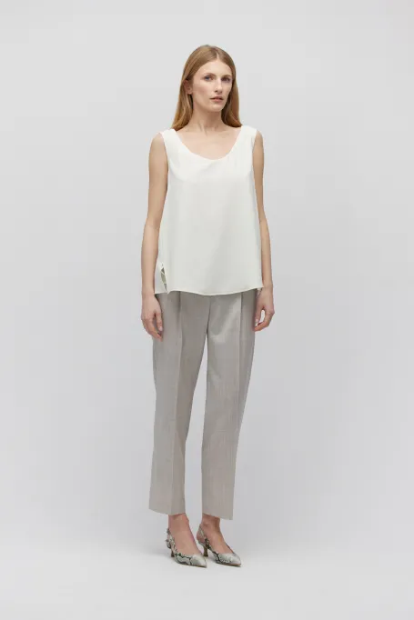 Weiße Bluse aus Seide