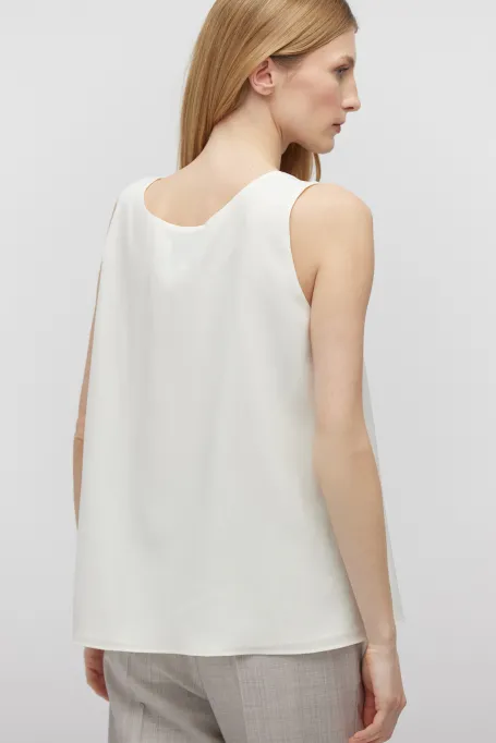 Weiße Bluse aus Seide