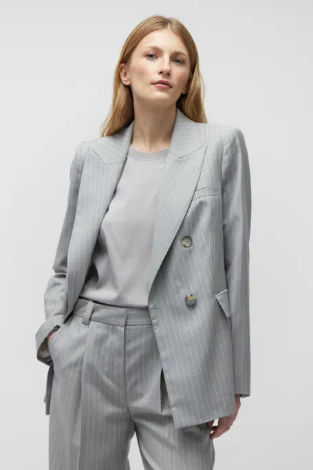 Grau wollener Tennissakko