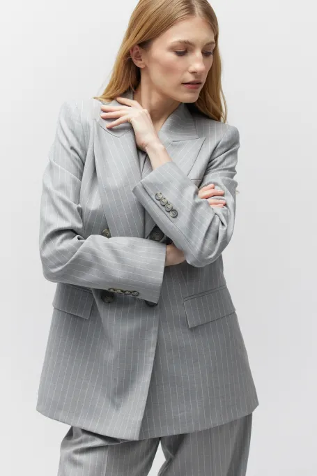 Grau wollener Tennissakko