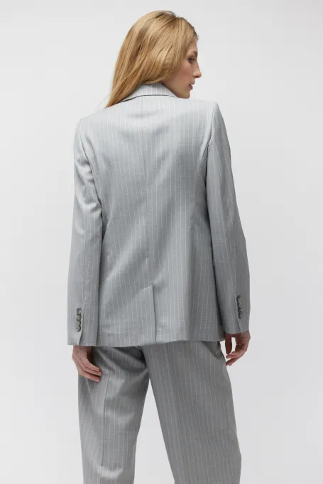 Grau wollener Tennissakko