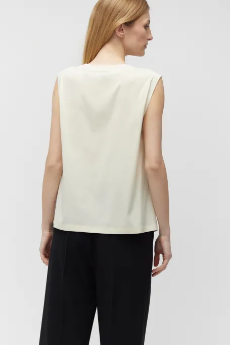 Oberteil mit breiten Trägern aus Seide