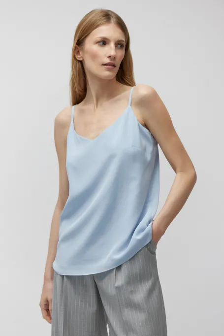 Seidentop blau