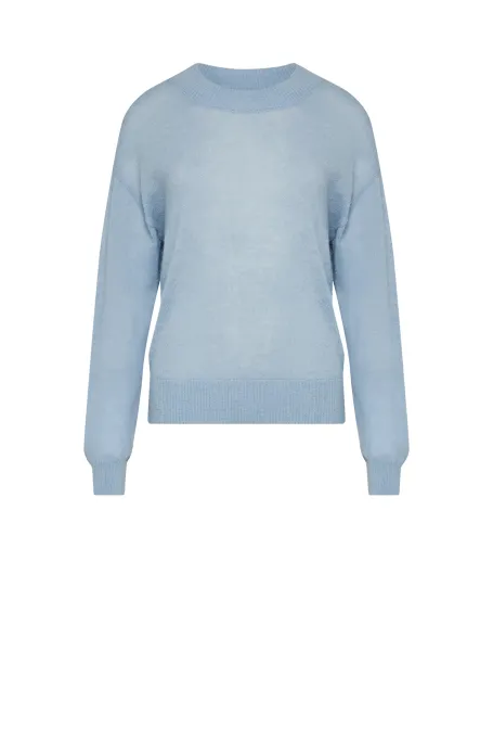 Hellbluse mit Alpakawolle