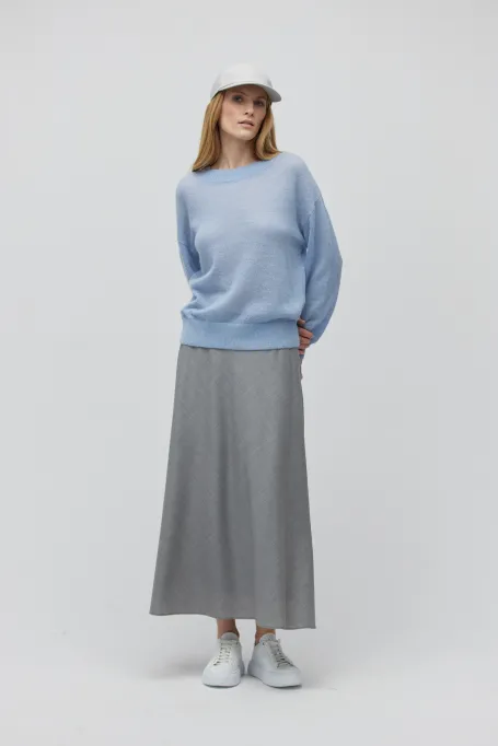 Hellbluse mit Alpakawolle