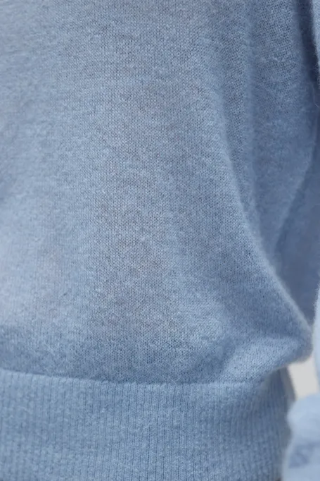 Hellbluse mit Alpakawolle