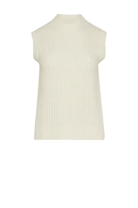 Ärmellose Bluse aus Merinowolle