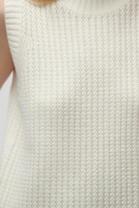 Ärmellose Bluse aus Merinowolle