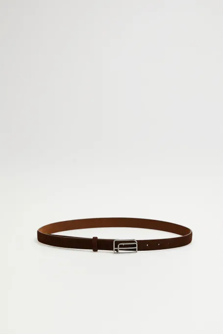 Brauner Wildledergürtel