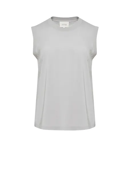 Graues Seidenoberteil