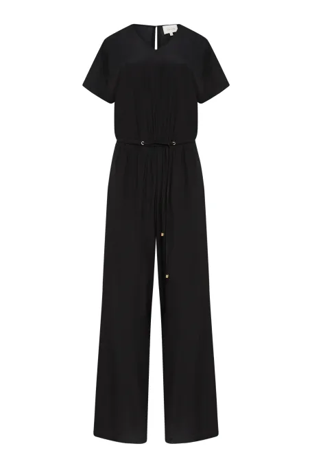 Schwarzer Seidenoverall