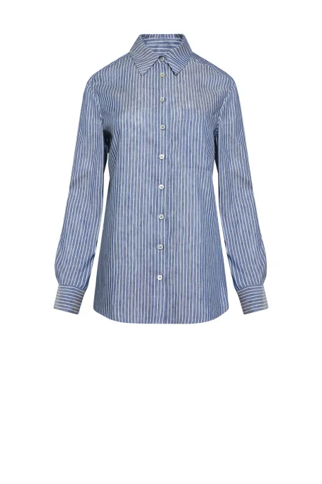 Gestreiftes Hemd marine