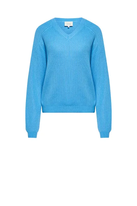 Pullover mit Seide und V-Ausschnitt