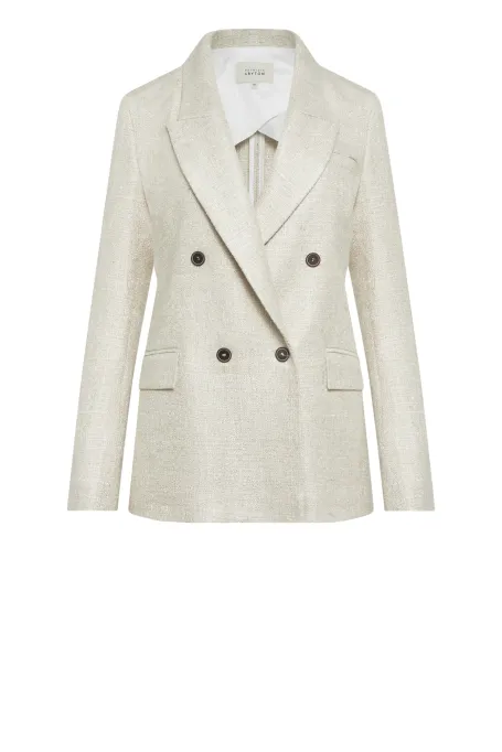 Beiger Leinenblazer beige