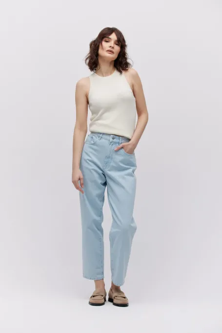 Sahniges Halter-Top mit Seide