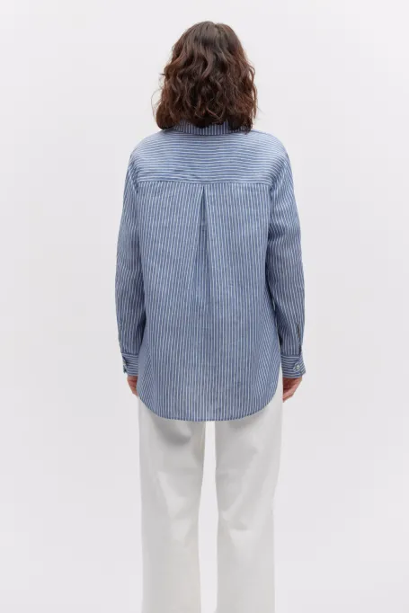 Gestreiftes Hemd marine