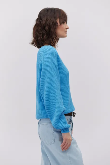 Pullover mit Seide und V-Ausschnitt