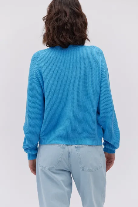 Pullover mit Seide und V-Ausschnitt