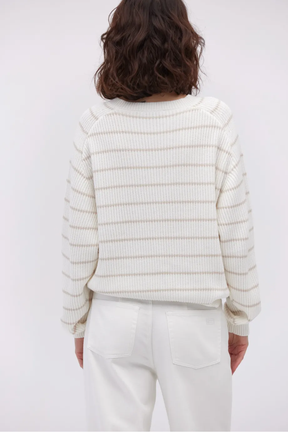 Pullover mit Seide gestreift Pullover mit Seide gestreift