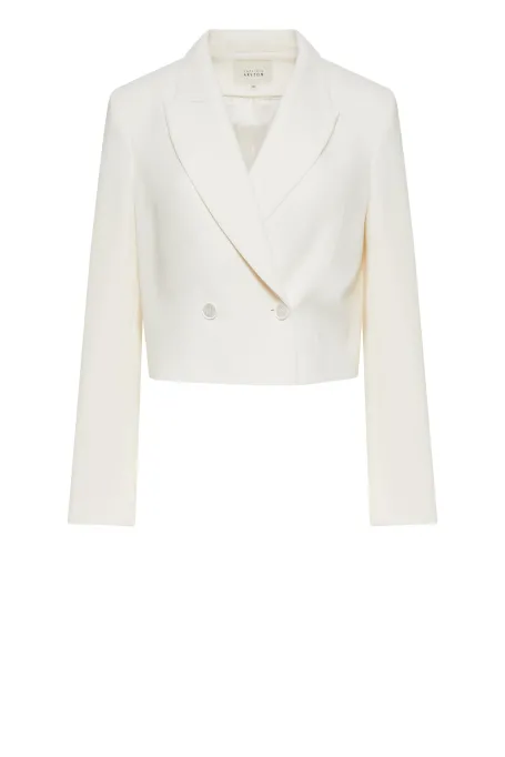 Kurzes cremefarbenes Sakko für den Anzug beige