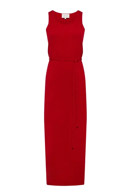 Rotes Kleid aus Seide