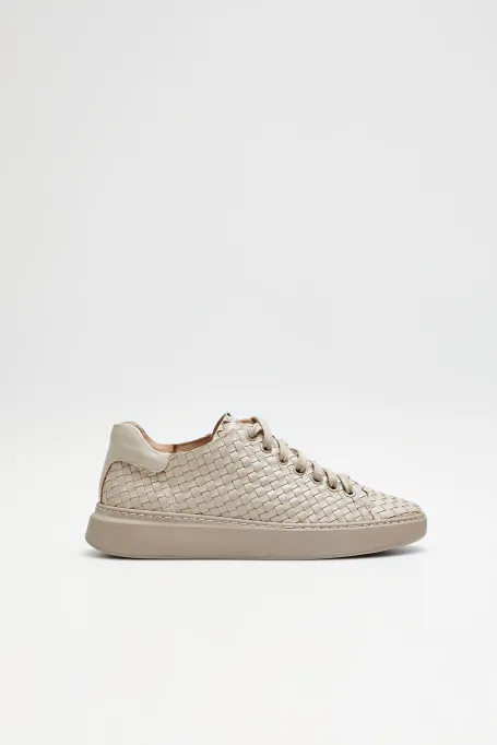 Sneakers aus geflochtenem Leder