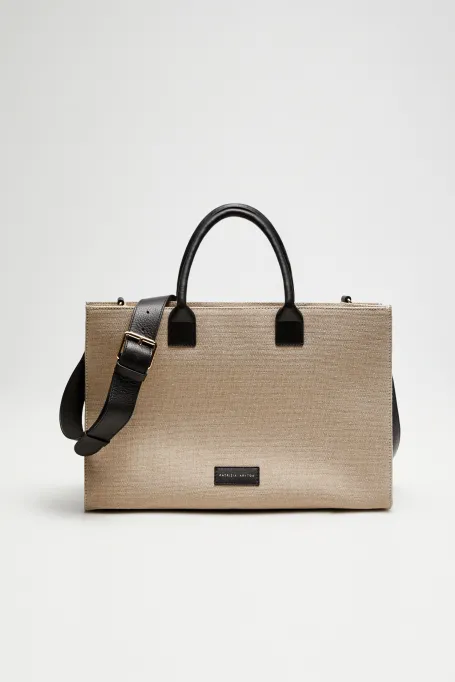 Jutetasche in Taupe