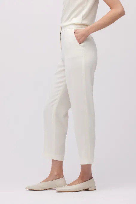 Weiße Lotto-Anzughose