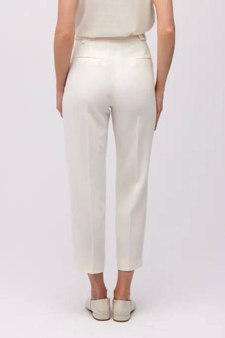 Weiße Lotto-Anzughose