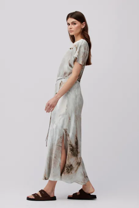 Loses Midikleid mit Muster