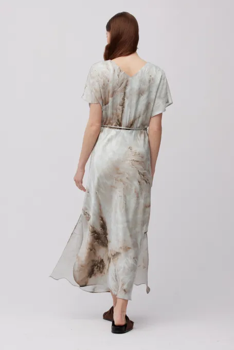 Loses Midikleid mit Muster