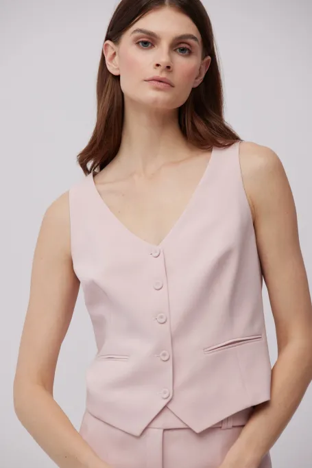 Anzugweste in Pudrosa