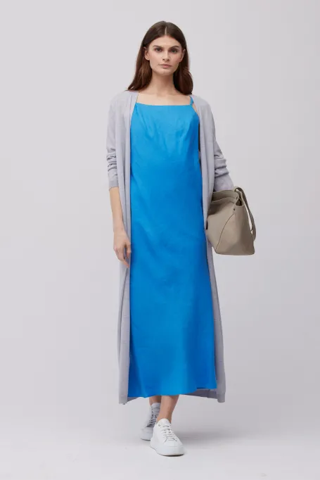 Blaues Leinenkleid blau
