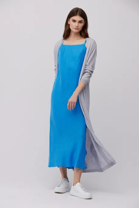 Blaues Leinenkleid blau