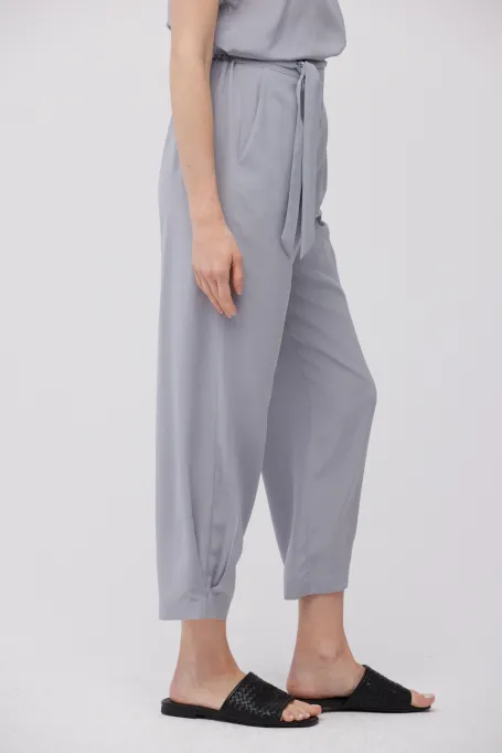 Lockere Seidenhose grau Lockere Seidenhose grau