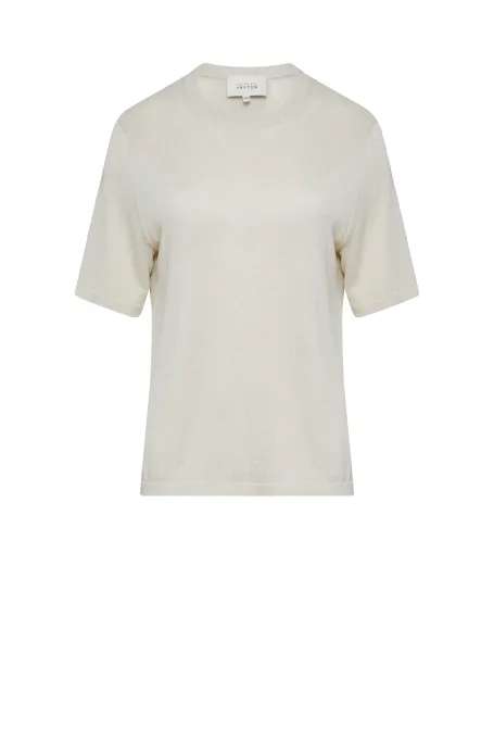 Bluse mit silbernem Faden