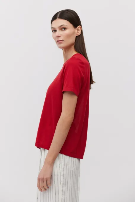 Roter Strickpullover aus Kaschmir rot