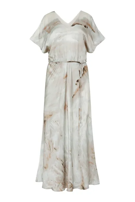 Loses Midikleid mit Muster