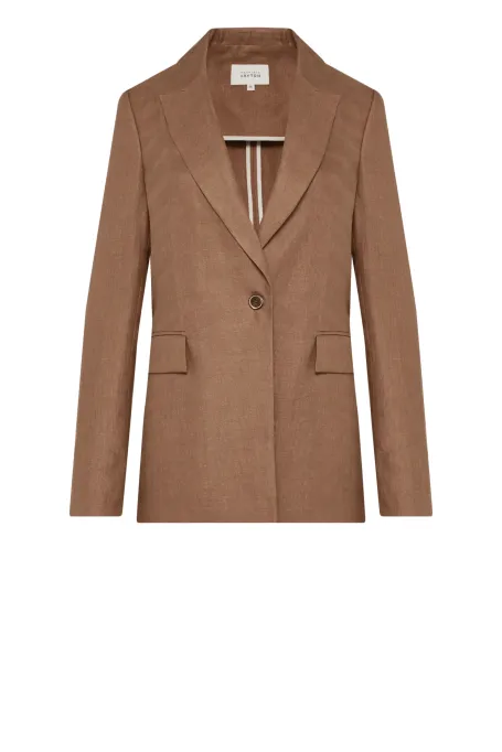 Braune Leinenjacke für Anzug