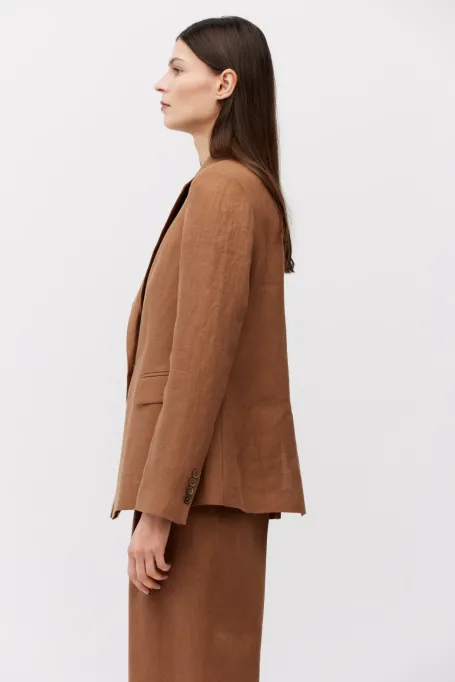 Braune Leinenjacke für Anzug