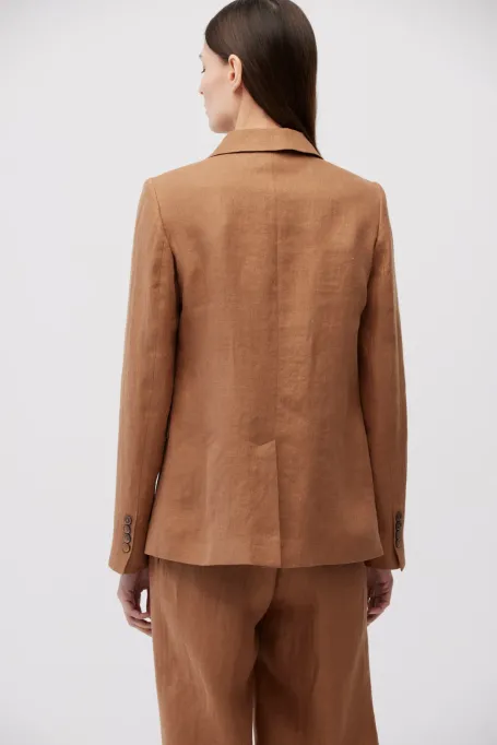 Braune Leinenjacke für Anzug