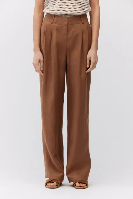 Braune Leinenhose für Anzug